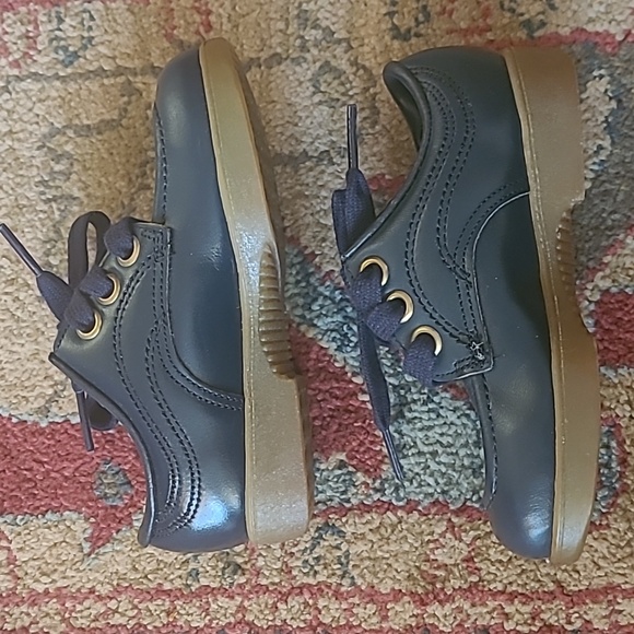 VINTAGE 70s BUSTER BROWN LEATHER SHOES NAVY BLUE - Picture 5 of 8